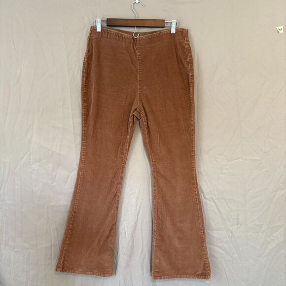 No Boundaries High Rise Burnt Orange Flare Bottom Corduroy Pants Junior's Large - Picture 1 of 6